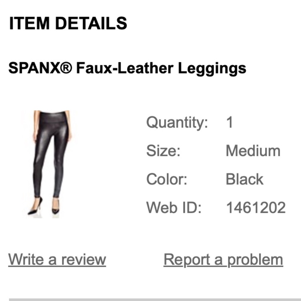 SPANX Faux Leather Leggings